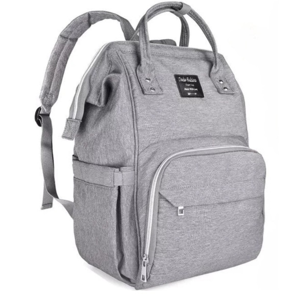 Gray Diaper Bag Backpack - Picture 2 of 4